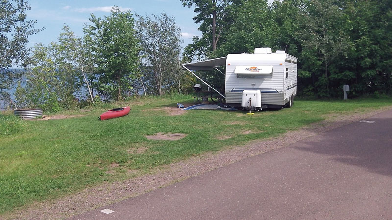 site 18 in the union bay campground in porcupine mountains state park