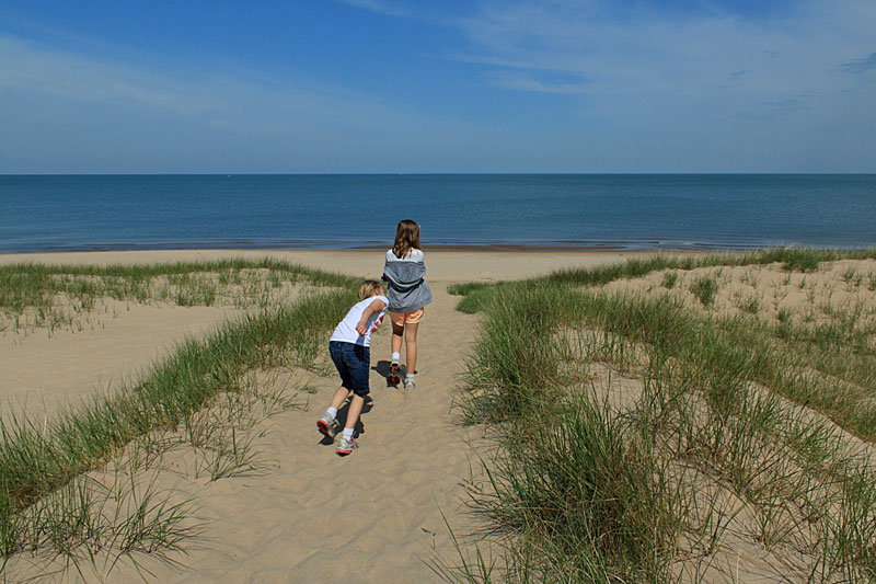 heading out to the beach