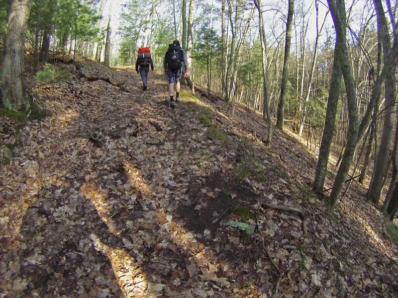 climbing up the ridge on the white river trail