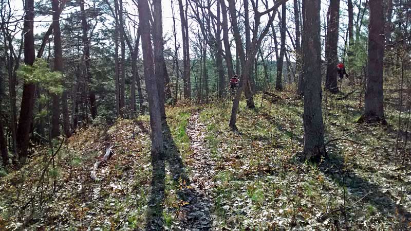 climbing up on the ridge along the white river