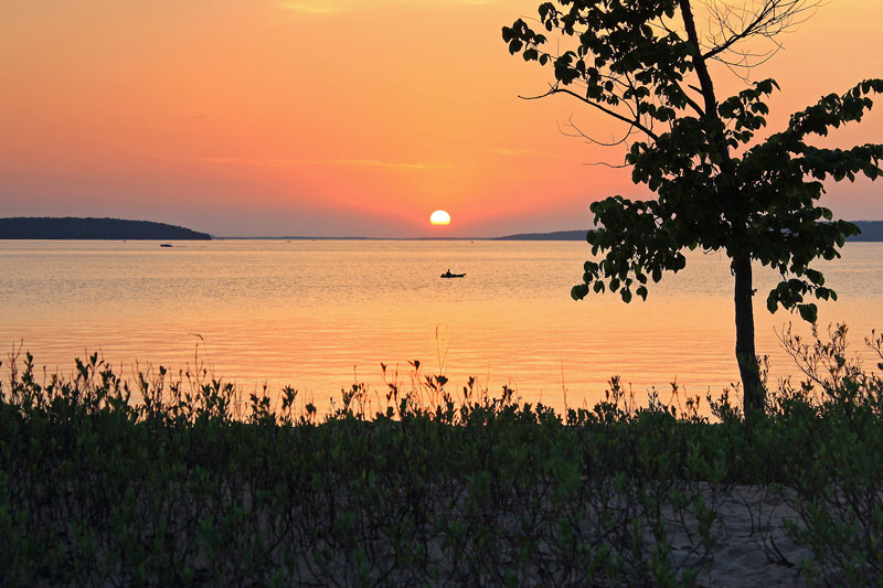 lake charleviox sunset