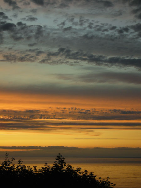 sunset grand marais