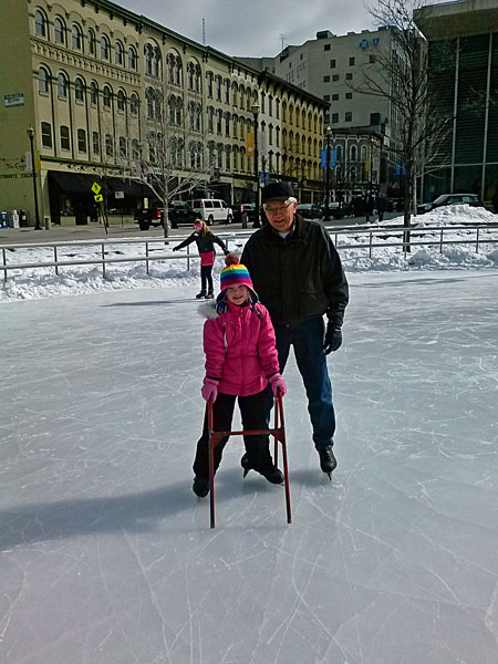 skating with grandpa