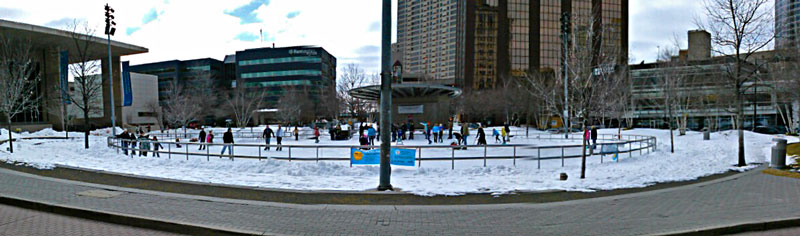 pano of rosa parks ice skating rink