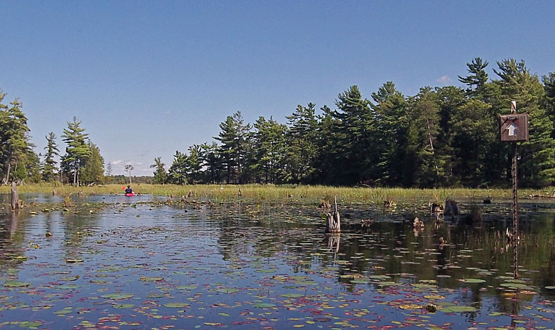 canoe trail marker