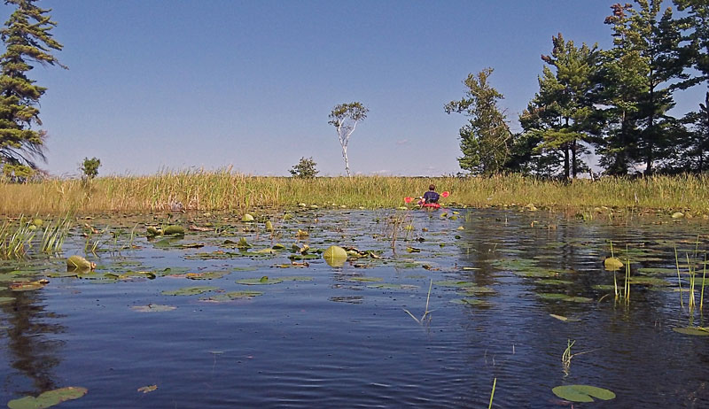 the end of the first half of the canoe trail