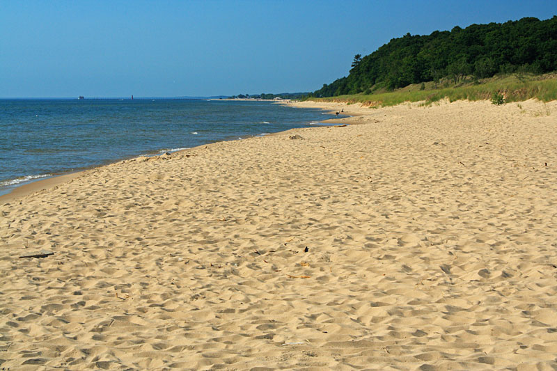 the sandy beach at rosy mound natural area