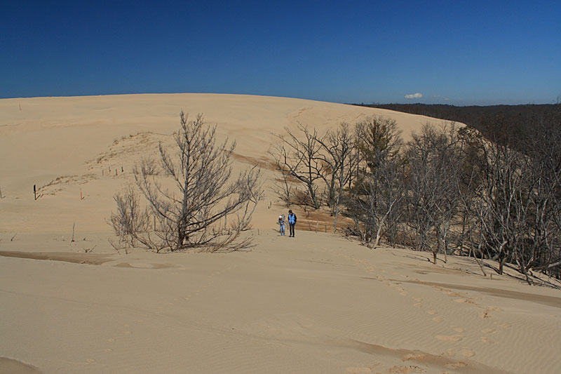 the dune entrance at silver lake state park