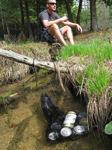 chilling beers in the jordan river