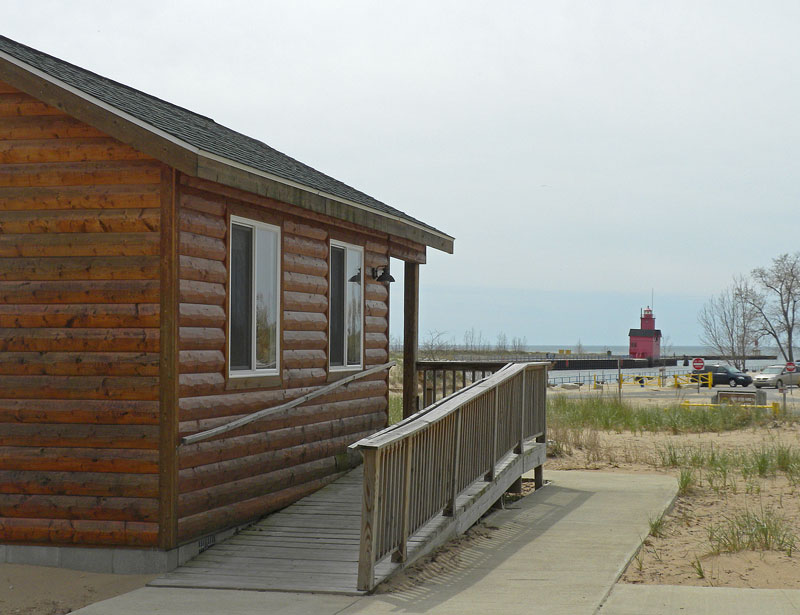 inside the pines mini cabin ludington state park mi