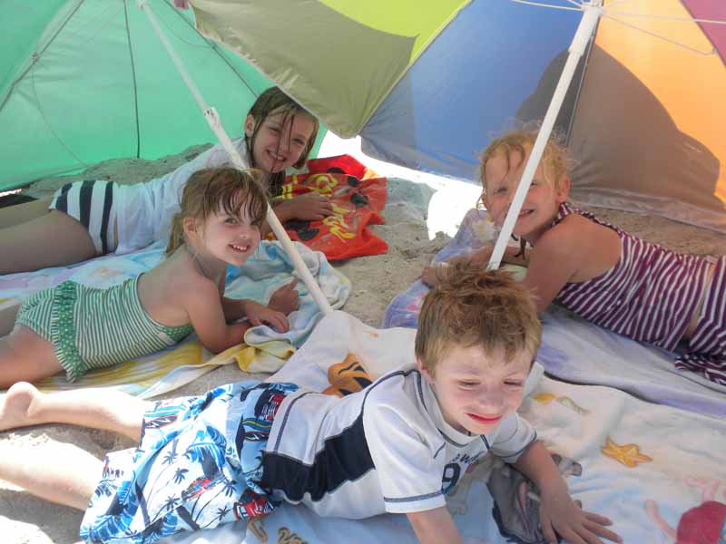 cousins at the beach