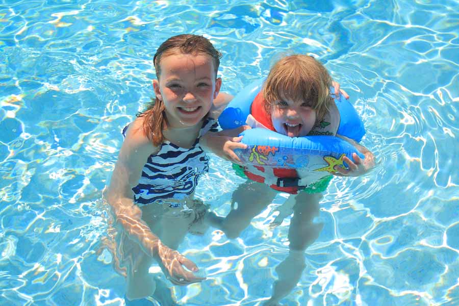 back in the pool