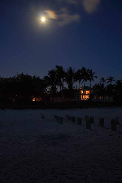 moon light over naples