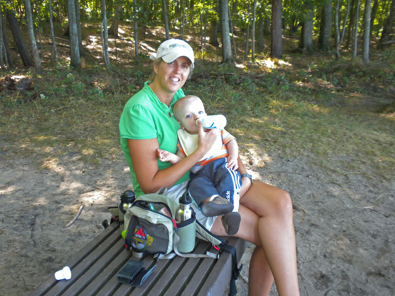 having a bottle at the aligator hill overlook