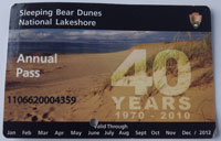 sleeping bear dunes park pass